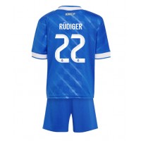 Camiseta Real Madrid Antonio Rudiger #22 Tercera Equipación Replica 2025-26 para niños mangas cortas (+ Pantalones cortos)
